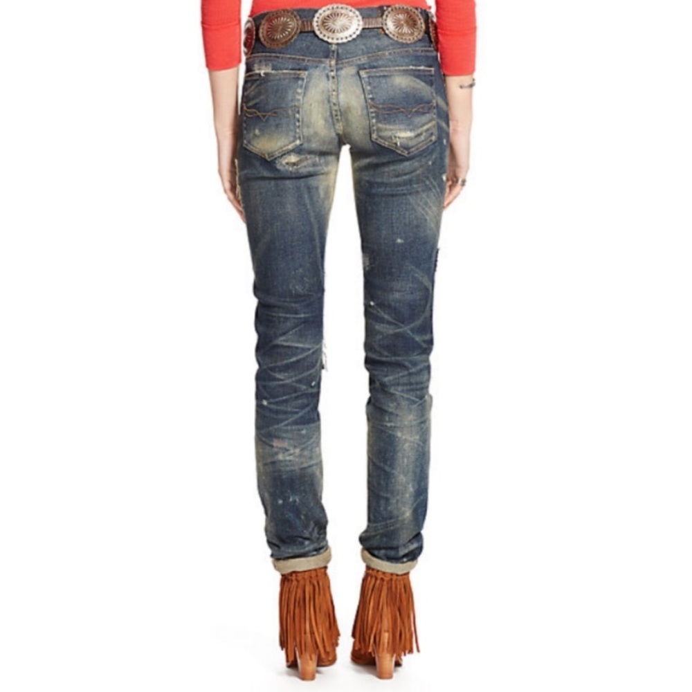 Ralph Lauren Tompkins Patchwork Skinny Jeans - Picture 3 of 12